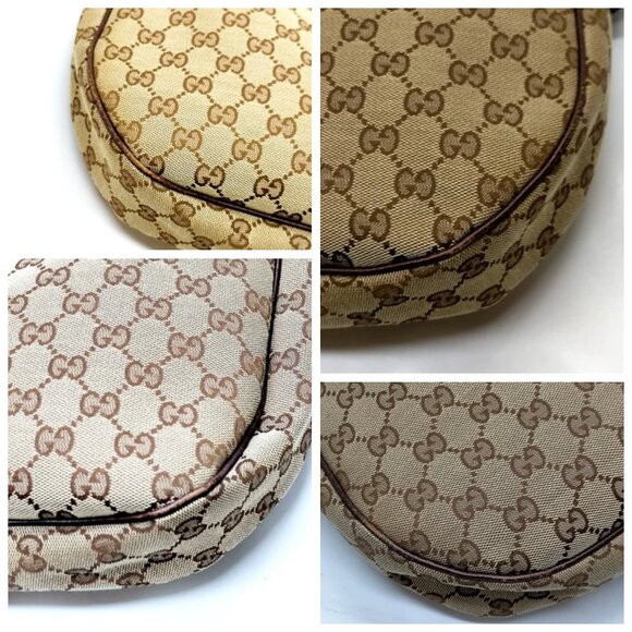 Gucci Shoulder Bag Brown Canvas 417-070325 - Picture 6 of 13